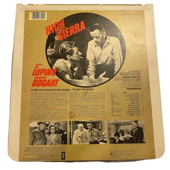 HIGH SIERRA. HUMPHREY BOGART. RCA Selecta Vision VideoDisc. - Picture 2 of 2